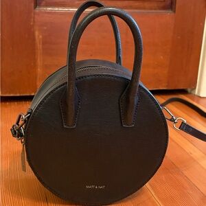 Matt & Nat Black Round Crossbody Bag